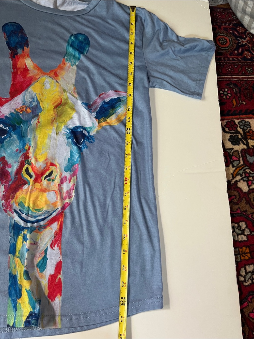 Blue Giraffe Graphic Tee-Women’s cut - Picture 6 of 8